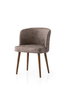 Hanah Home Zen - 4204 V4 Juego de 4 Sillas Negro y Visón